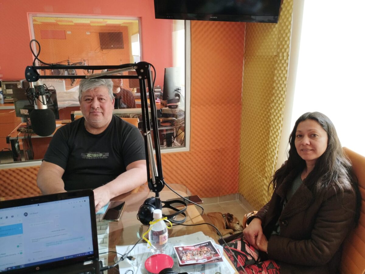 José Galleguillo y María Torres de Radio FM Chaltén